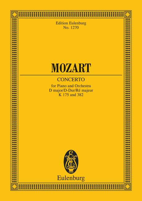 Mozart: Concerto No. 5 D major with Rondo D major KV 175 / KV 382 (Study Score) published by Eulenburg